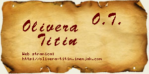 Olivera Titin vizit kartica